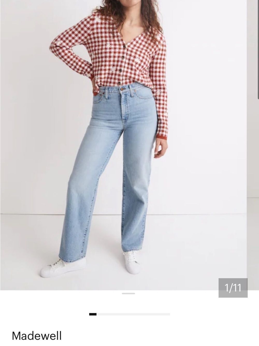 Madewell Light Wash Straight-Leg Jeans in Pale Blue